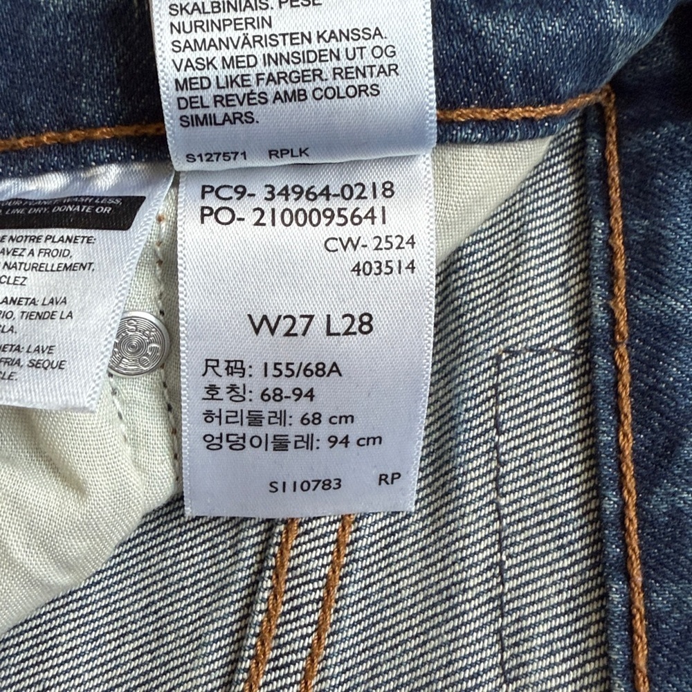 LEVI’S Button-fly Wedgie Straight Jeans Size 27 - Picture 10 of 11